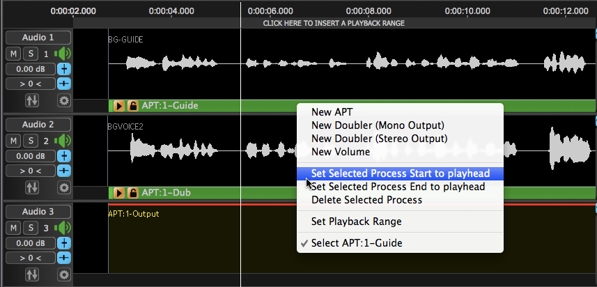 APT Set Start Shift 1